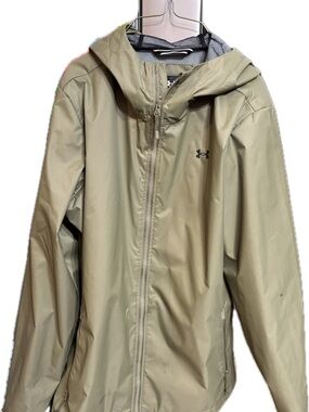 Under Armour Olive Green Hooded Windbreaker Jacket